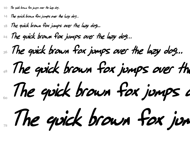 SF Grunge Sans font waterfall